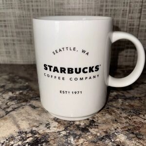 Starbucks Seattle Wa Est 1971 2018 Classic White Ceramic Coffee Mug Cup Co 14 oz